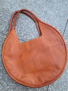 Anthropologie leather tote